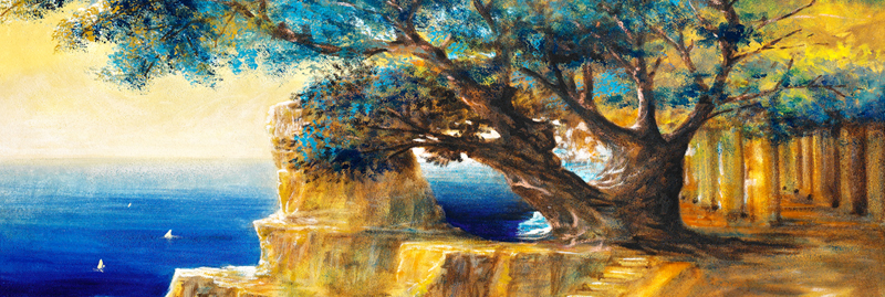 Trompe l'oeil PT 100822 - affresco a tema Costiera Amalfitana